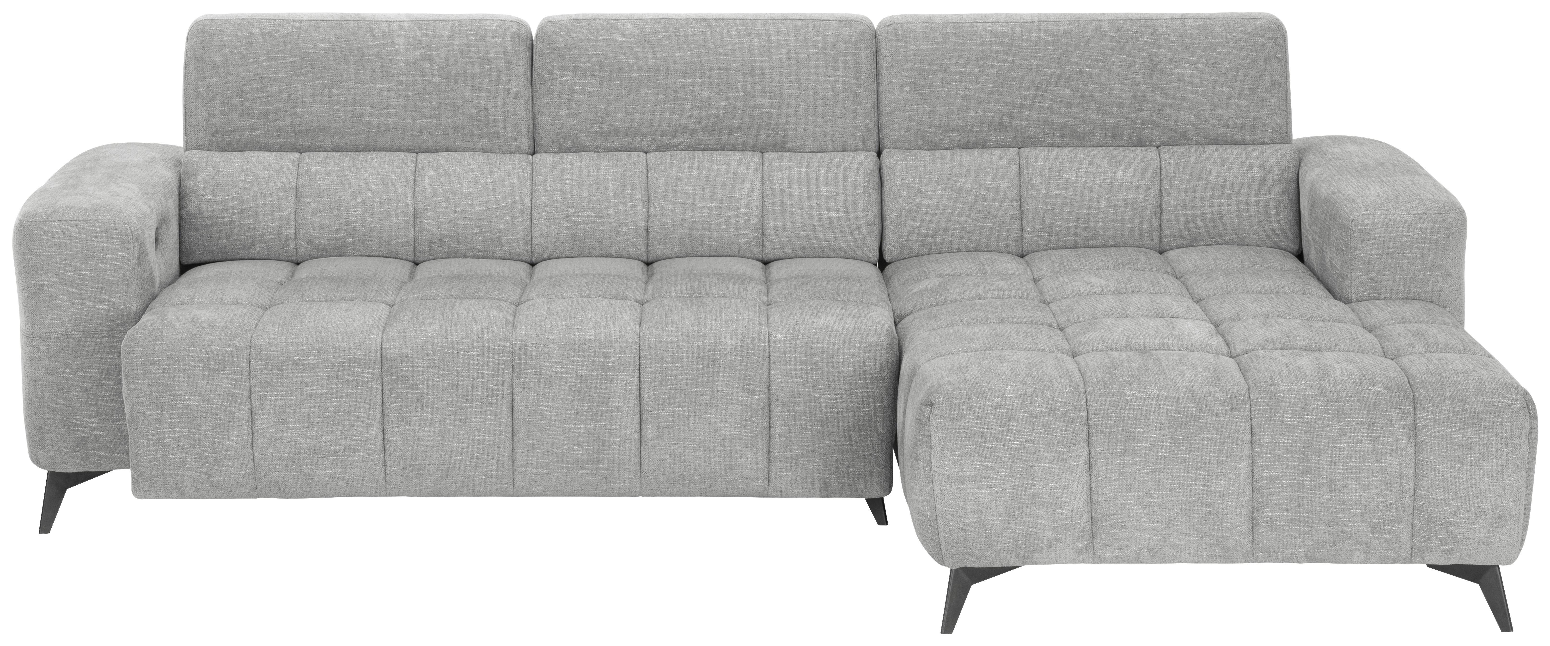 Wohnlandschaft Melbourne Grau - Schwarz/Grau, MODERN, Holz/Textil (285/75-103/182cm) - Based