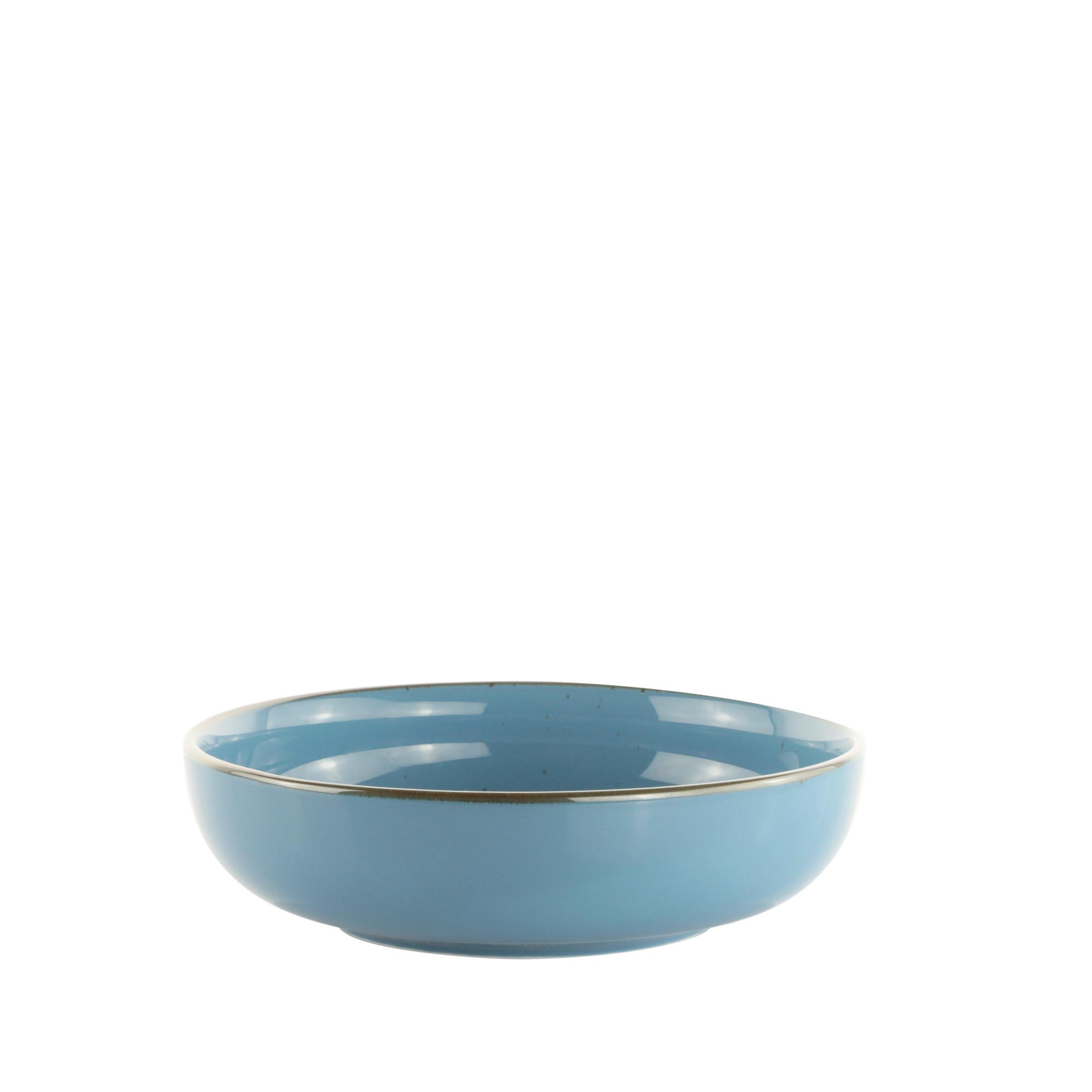 Suppenteller Capri aus Porzellan Ø 21cm - Blau, MODERN, Keramik (21/5,9cm) - Mömax