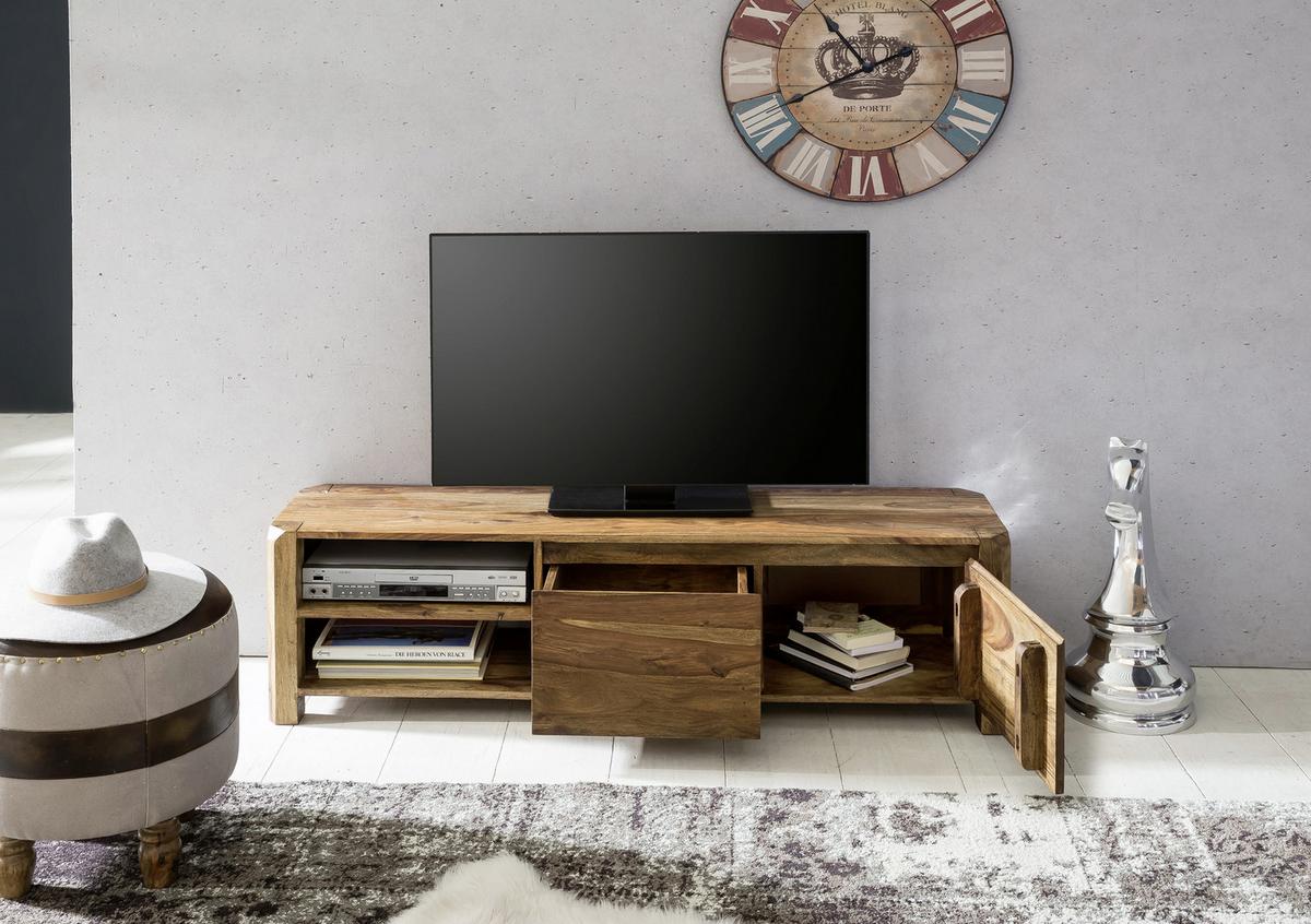 LOWBOARD BOHA - Sheeshamfarben, Konventionell, Holz (140/40/35cm) - MID.YOU