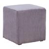 Hocker Bali Cord in Dunkelgrau - Dunkelgrau/Schwarz, MODERN, Textil (45/42/45cm) - Based