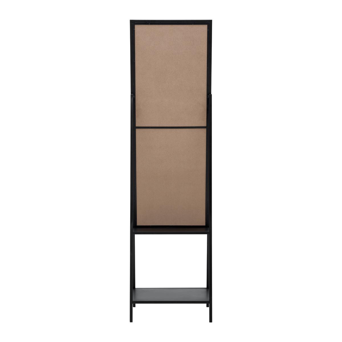 Spiegel Milana Schwarz ca.  46x171x41 cm - Schwarz, MODERN, Glas/Metall (46/171/41cm) - Bessagi Home