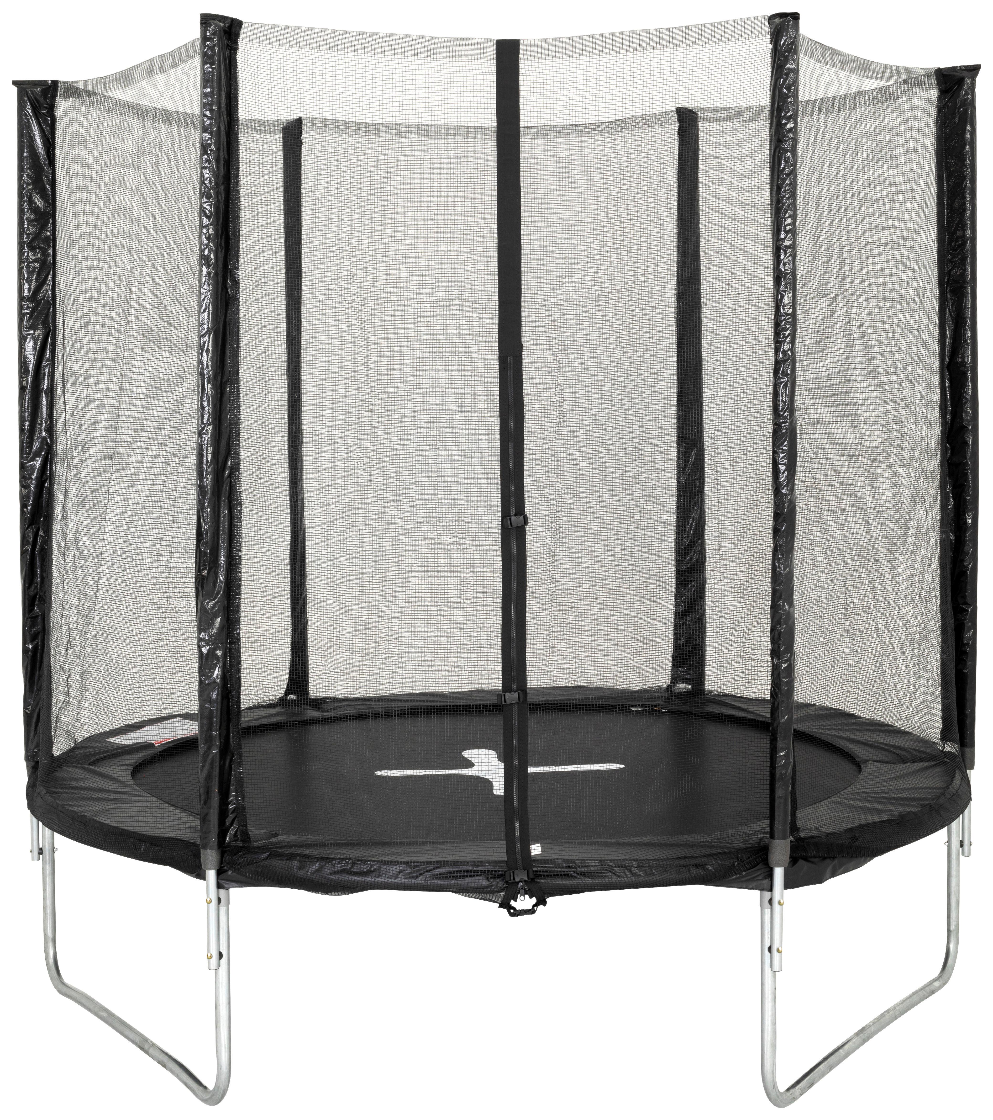 Trampolin Jump Schwarz Ø ca. 250cm - Schwarz, KONVENTIONELL, Kunststoff/Textil (250/239cm) - Mömax