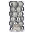 Set Globuri De Crăciun Noella - argintiu, Modern, plastic (6cm) Set Globuri De Crăciun Noella - argintiu, Modern, plastic (6cm)