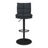 BARHOCKER CAJA - Schwarz, MODERN, Holz/Textil (47/87-107/49cm) - Bessagi Home