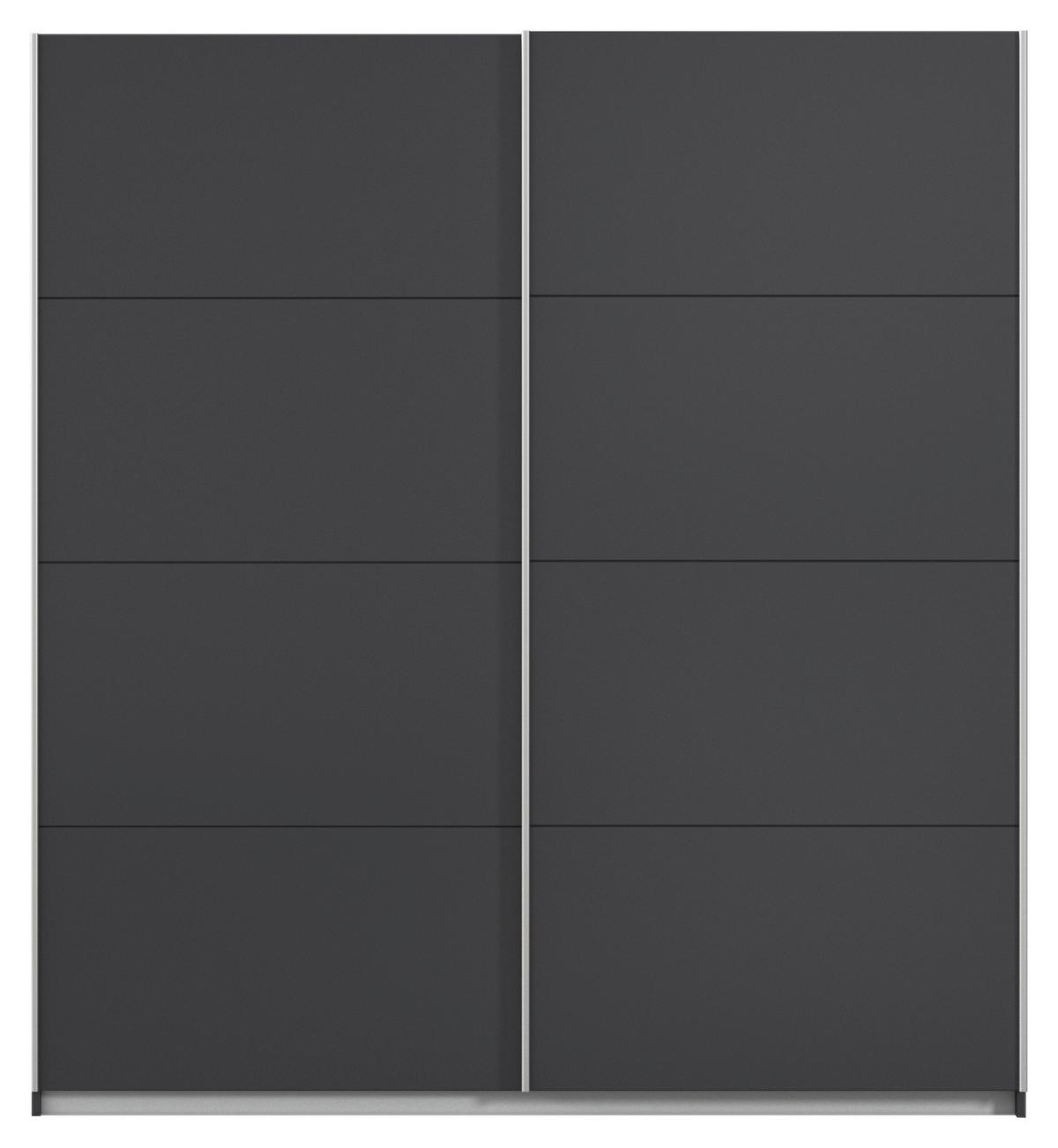 Ormar S Kliznim Vratima Subito - boje grafita/boje aluminija, Moderno, drvni materijal/metal (181/197/61cm) - Modern Living