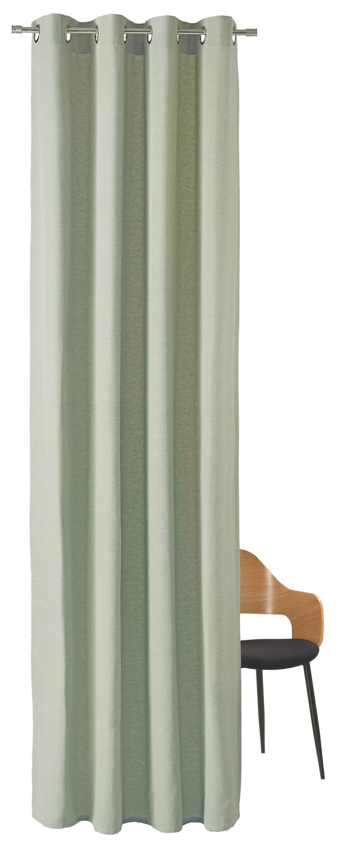 ZASŁONA NA PRZELOTKACH E-NEEDLESTRIPE - szałwiowy, Konventionell, tkanina (140/250cm) - Esprit