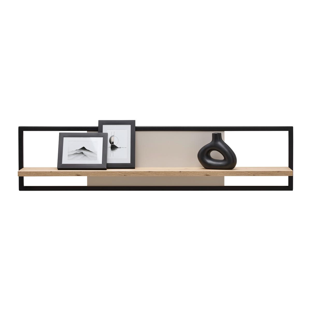 Wandboard Cremona Kaschmir - Kaschmir, MODERN, Holzwerkstoff/Metall (120/28/20cm) - Premium Living