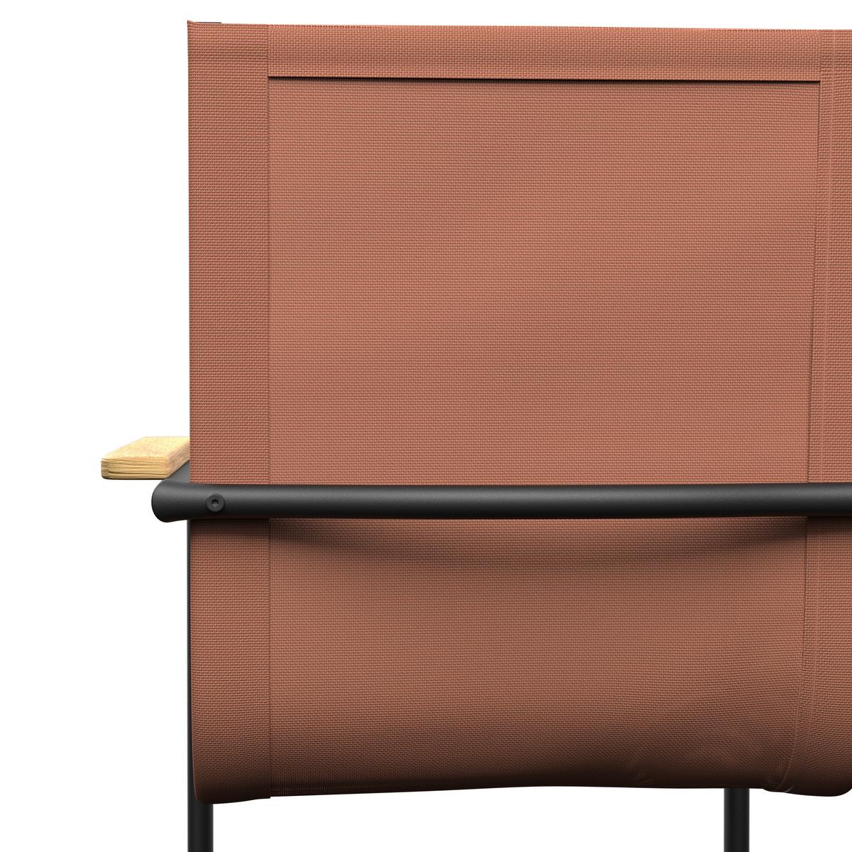 Gartensessel-Set 2-er Daisy Cotta aus Textilene/Metall - Rot/Schwarz, MODERN, Holz/Textil (55,5/95/55cm) - Bessagi Garden