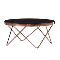 STOLIK KAWOWY MODA - kolor miedziany, Konventionell, metal/szkło (70/40/40cm) - Livetastic