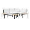 LOUNGEGRUPP ARIANNA - svart/cremefärgad, Modern, metall/textil (146/76/75cm) - Bessagi Garden
