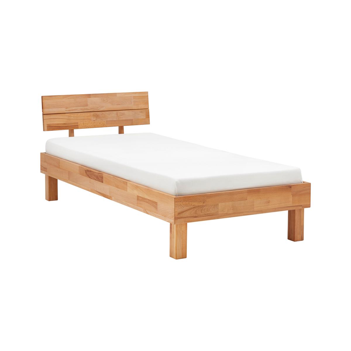 Bett aus Massiv Holz ca. 100x200cm - Naturfarben, KONVENTIONELL, Holz (100/200cm) - ecoTree