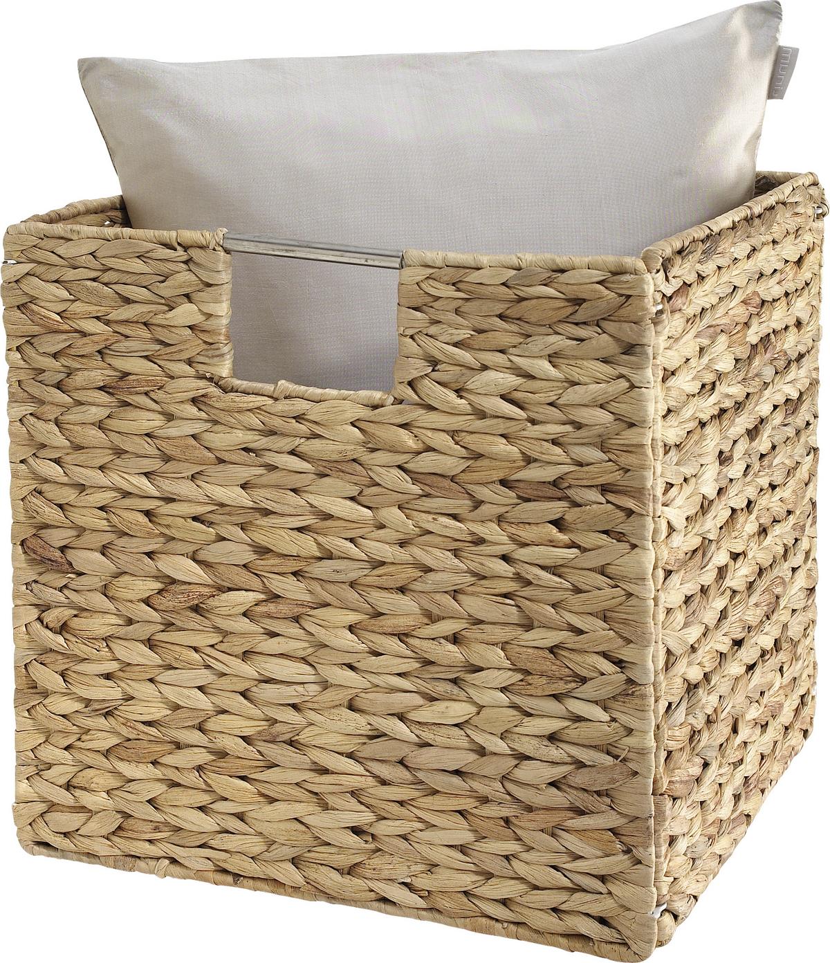 Tárolókosár Anna - natúr, Lifestyle, természetes anyagok/fém (33/32/33cm) - Zandiara