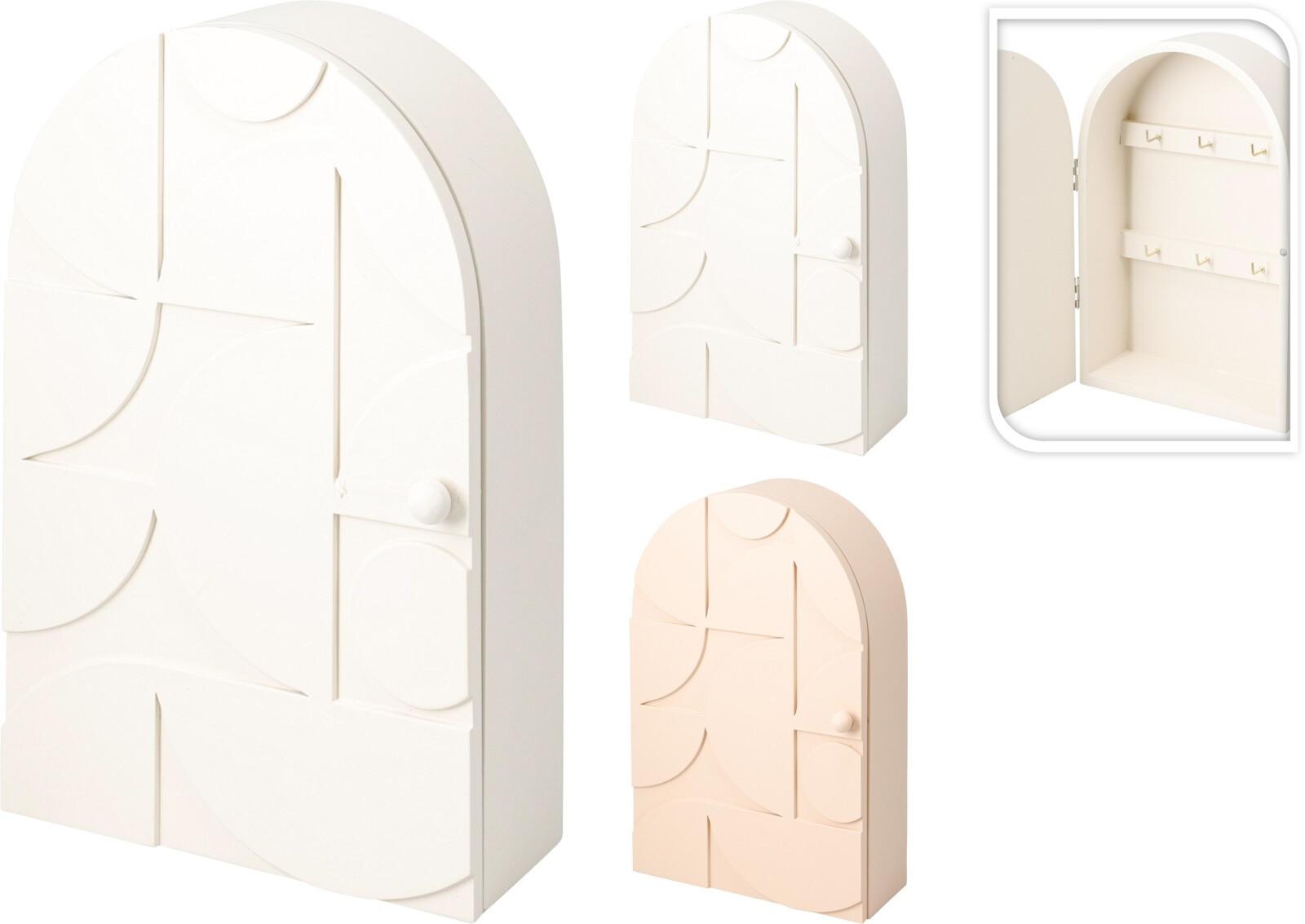 Kulcstartó Szekrény Keys - terrakotta/fehér, Basics, fa (18/6.5/27cm)