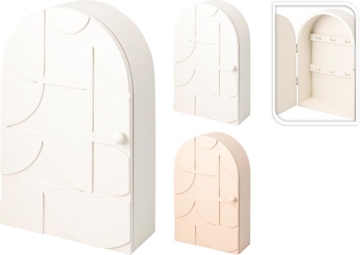 Kulcstartó Szekrény Keys - terrakotta/fehér, Basics, fa (18/6.5/27cm)