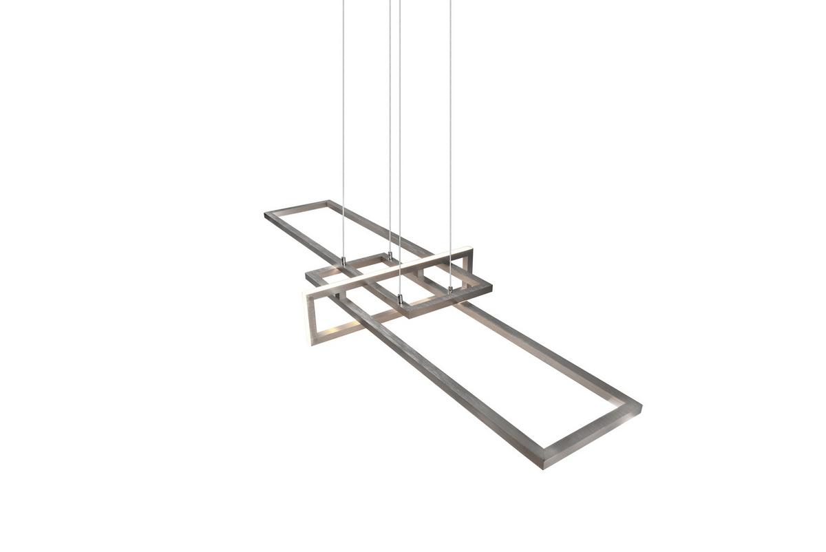 LED-Hängeleuchte Salinas in Nickelfarben max. 34 Watt - Nickelfarben, Design, Metall (110/40/150cm) - Trio Leuchten