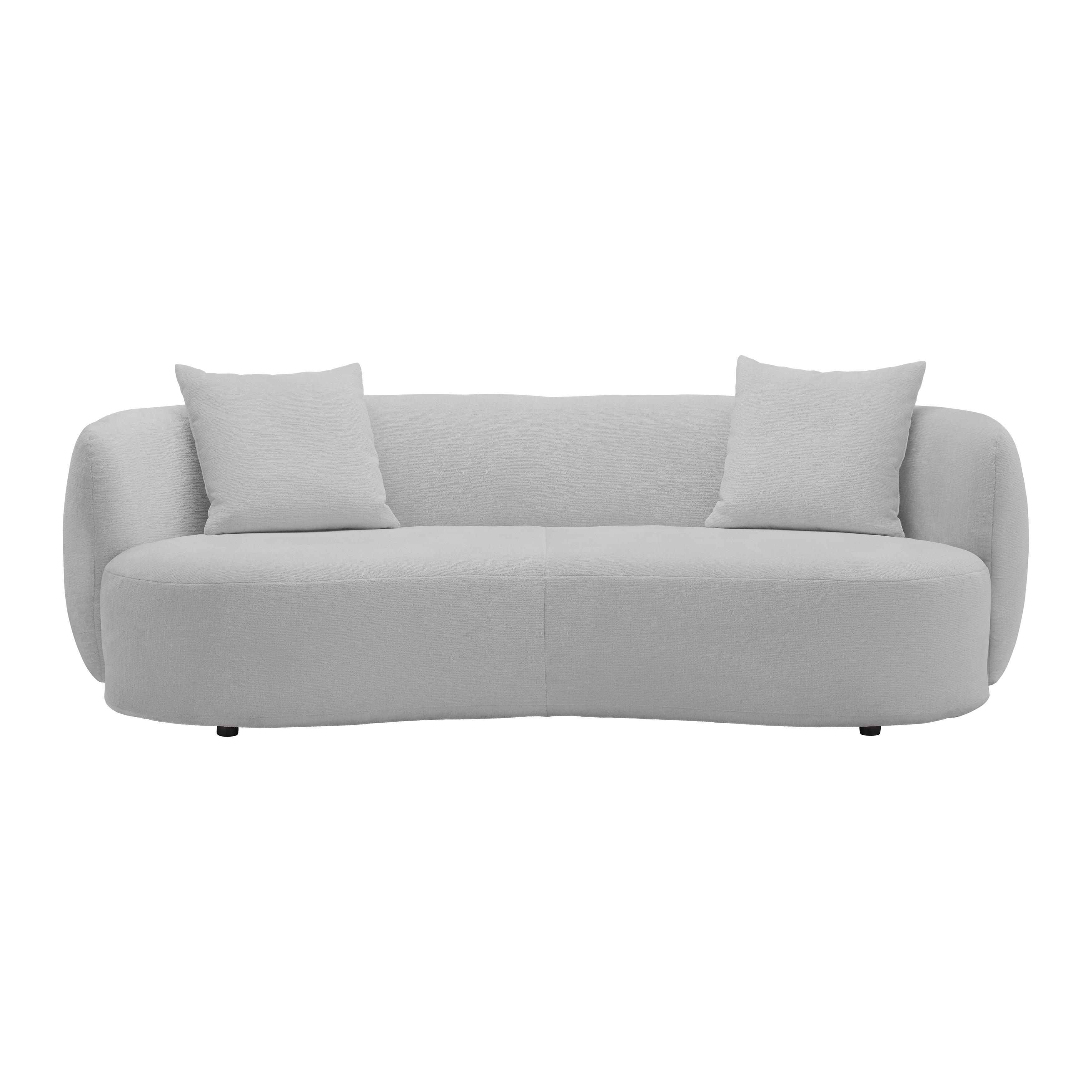 Bigofa Leonas Hellgrau - Hellgrau/Schwarz, MODERN, Kunststoff/Textil (235/72/110cm) - Premium Living