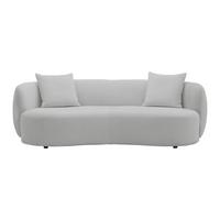 Bigofa Leonas Hellgrau - Hellgrau/Schwarz, MODERN, Kunststoff/Textil (235/72/110cm) - Premium Living