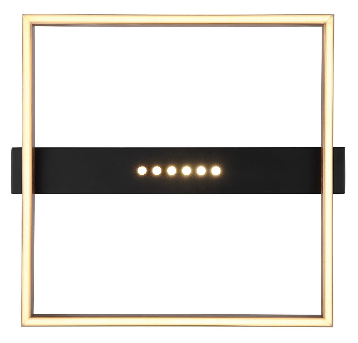 LED-Deckenleuchte Luffy Goldfarben max. 24 Watt - Goldfarben/Schwarz, Design, Kunststoff/Metall (43/39,2/6,9cm) - Globo