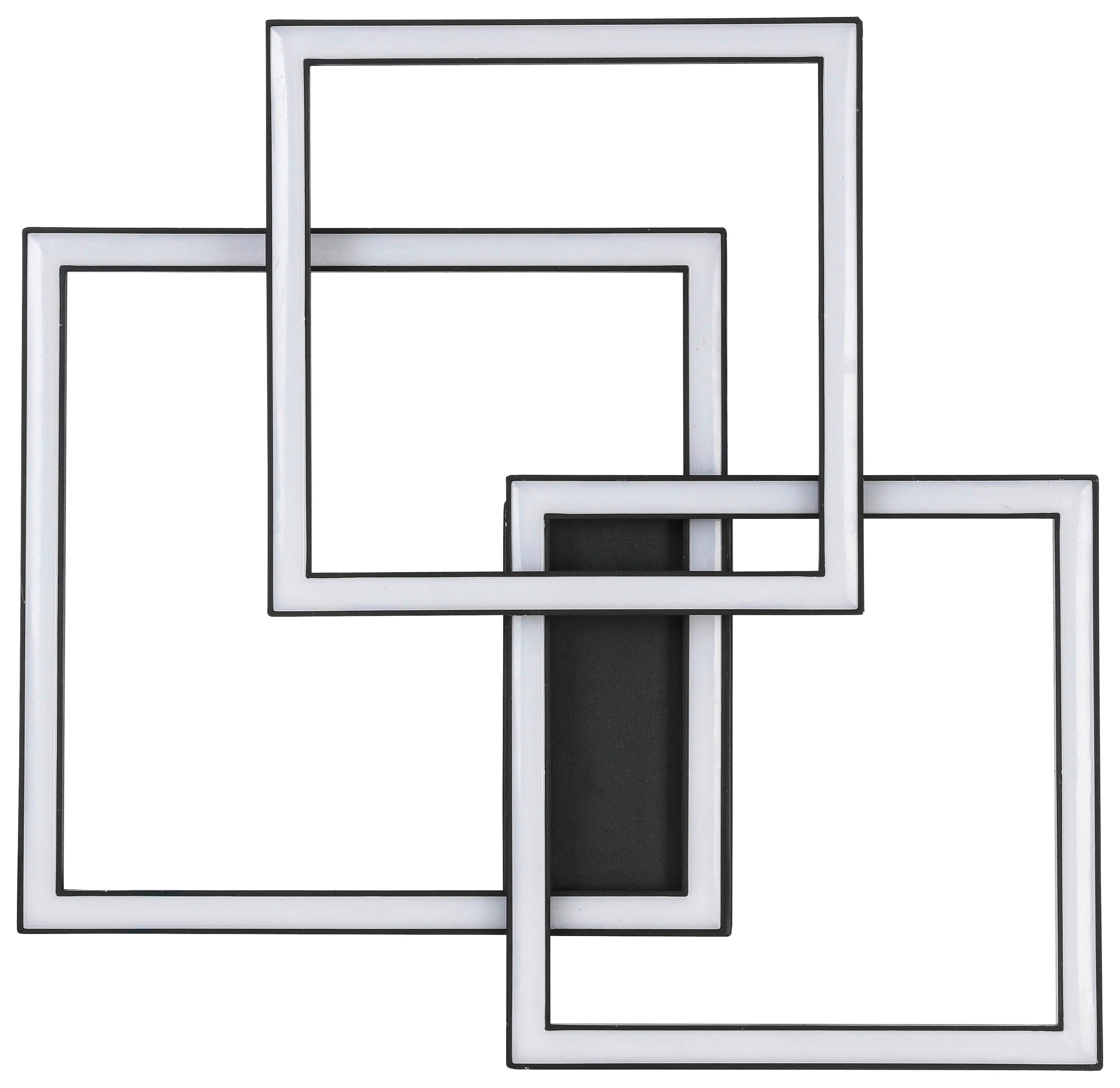 LED-TAKLAMPA TIMRE - svart, Modern, metall/plast (45,3/43,5/7,3cm) - Mömax