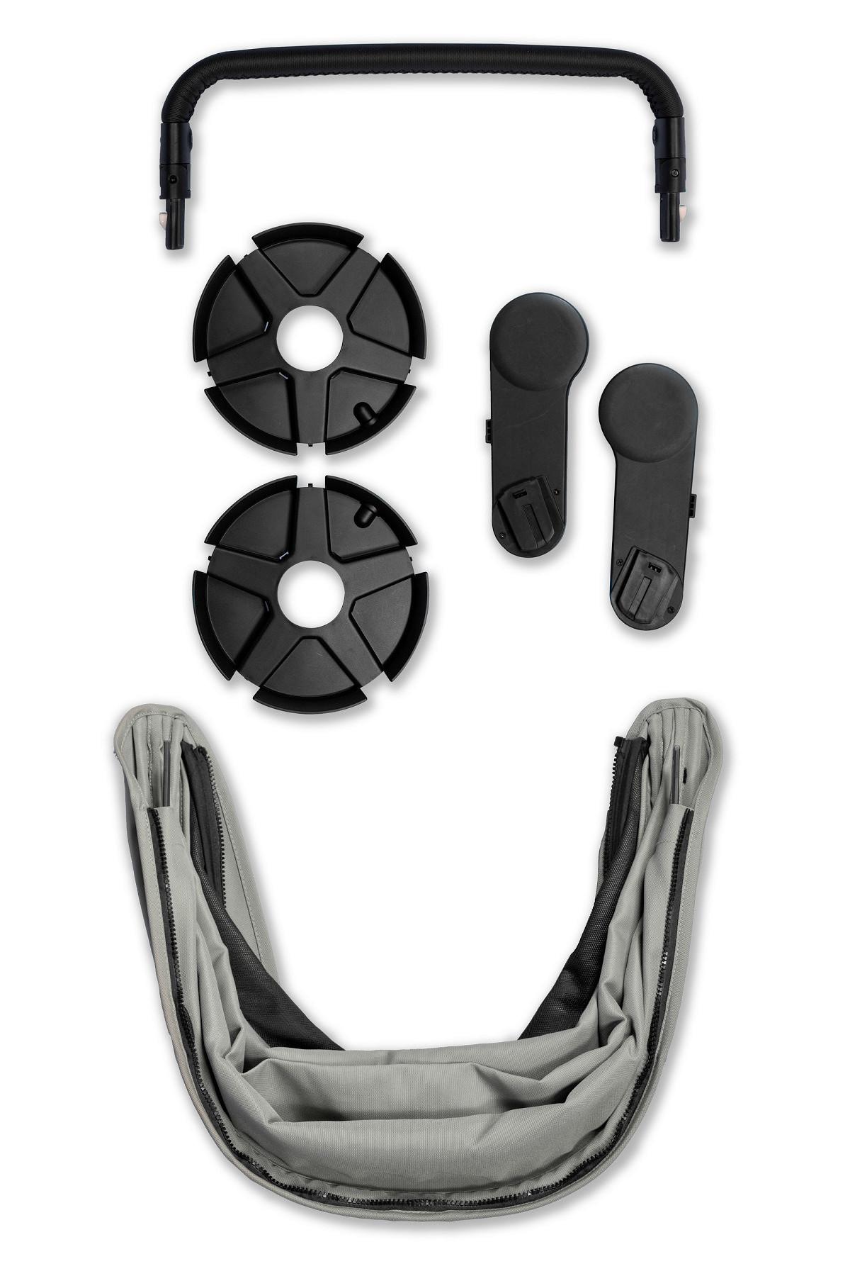 WYPOSAŻENIE WÓZKA 071036 GEO3 - czarny, Basics, tworzywo sztuczne/tkanina - Joolz