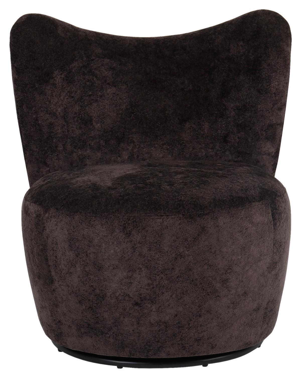 SCAUN ROTATIV ELENA -TREND- - maro închis/negru, Modern, metal/textil (77/82/76cm) - Mömax