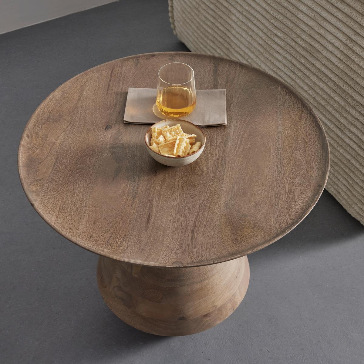 Beistelltisch Laya aus Mangoholz - Grau, ROMANTIK / LANDHAUS, Holz (58/52/58cm) - Zandiara