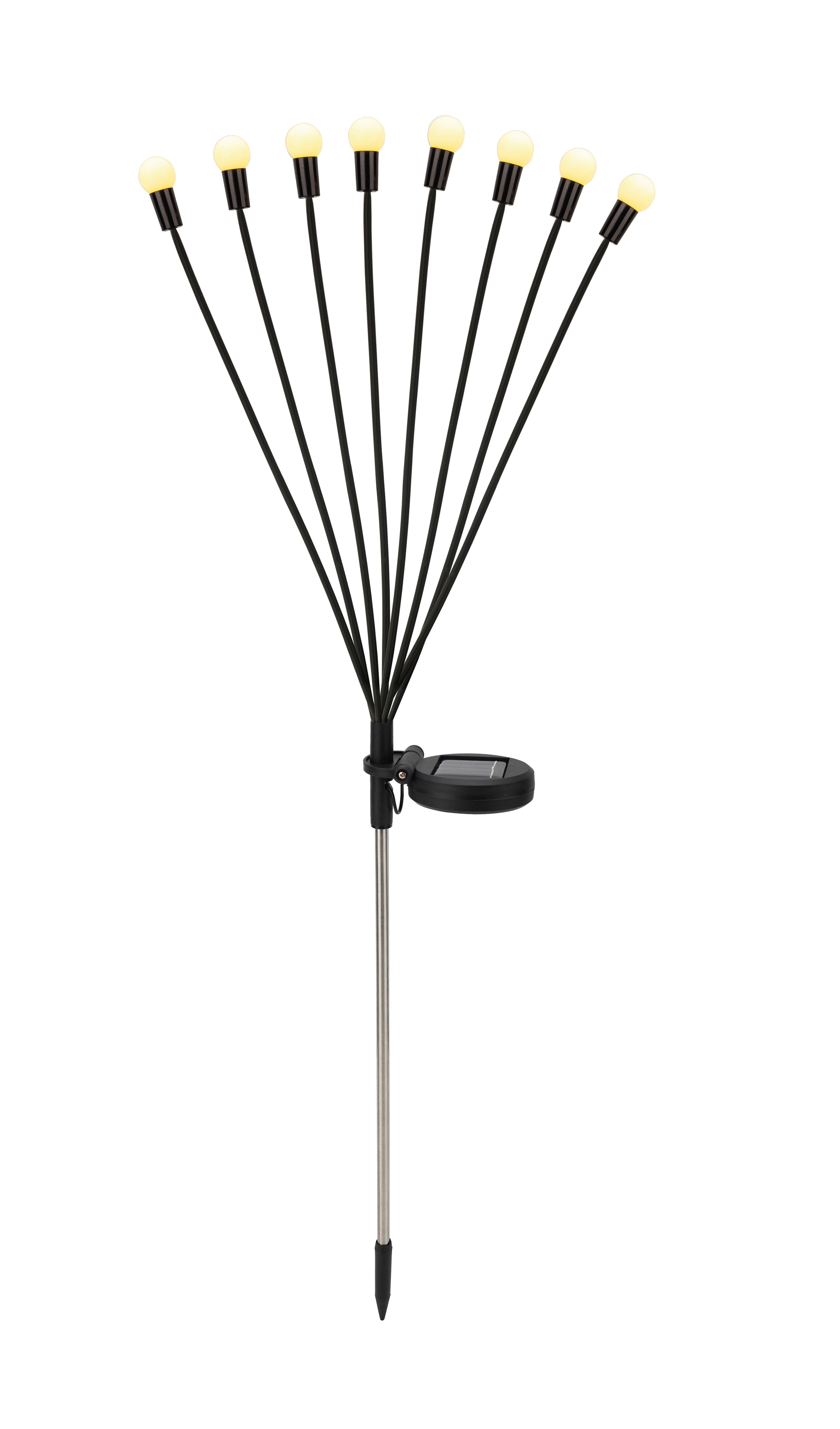 LAMPA SOLARNA FLY - czarny/biały, Trend, tworzywo sztuczne/metal (65cm) - Ambia Garden