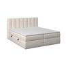 Boxbett Mala ca. 180x200 cm Creme mit Topper - Creme/Schwarz, MODERN, Holz/Holzwerkstoff (180/200cm) - Bessagi Home