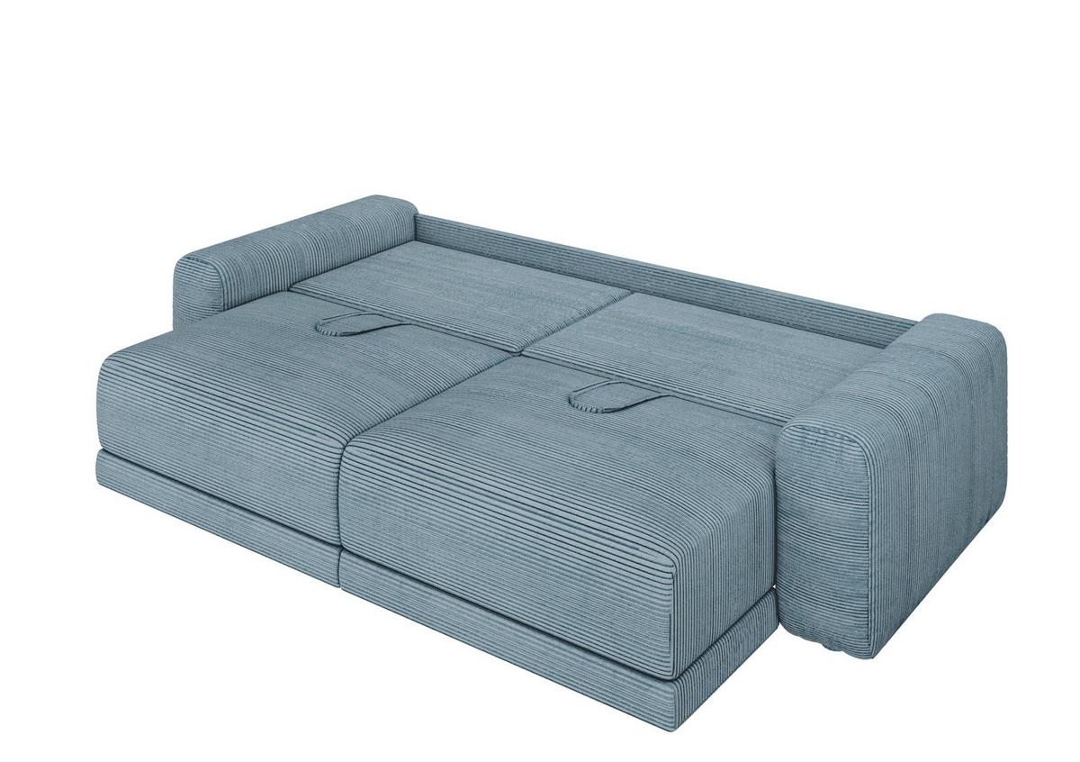 Sofa Plain Petrol - Petrol/Schwarz, MODERN, Kunststoff/Textil (256/88/120cm) - Mömax