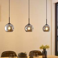 LAMPA WISZĄCA LEONIE *SBN* - czarny, Basics, metal/szkło (110/20/150cm) - Novel