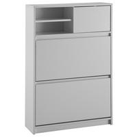 Omara Za Čevlje Tisa, Bela - bela, Design, leseni material (71/110/24cm) - MID.YOU