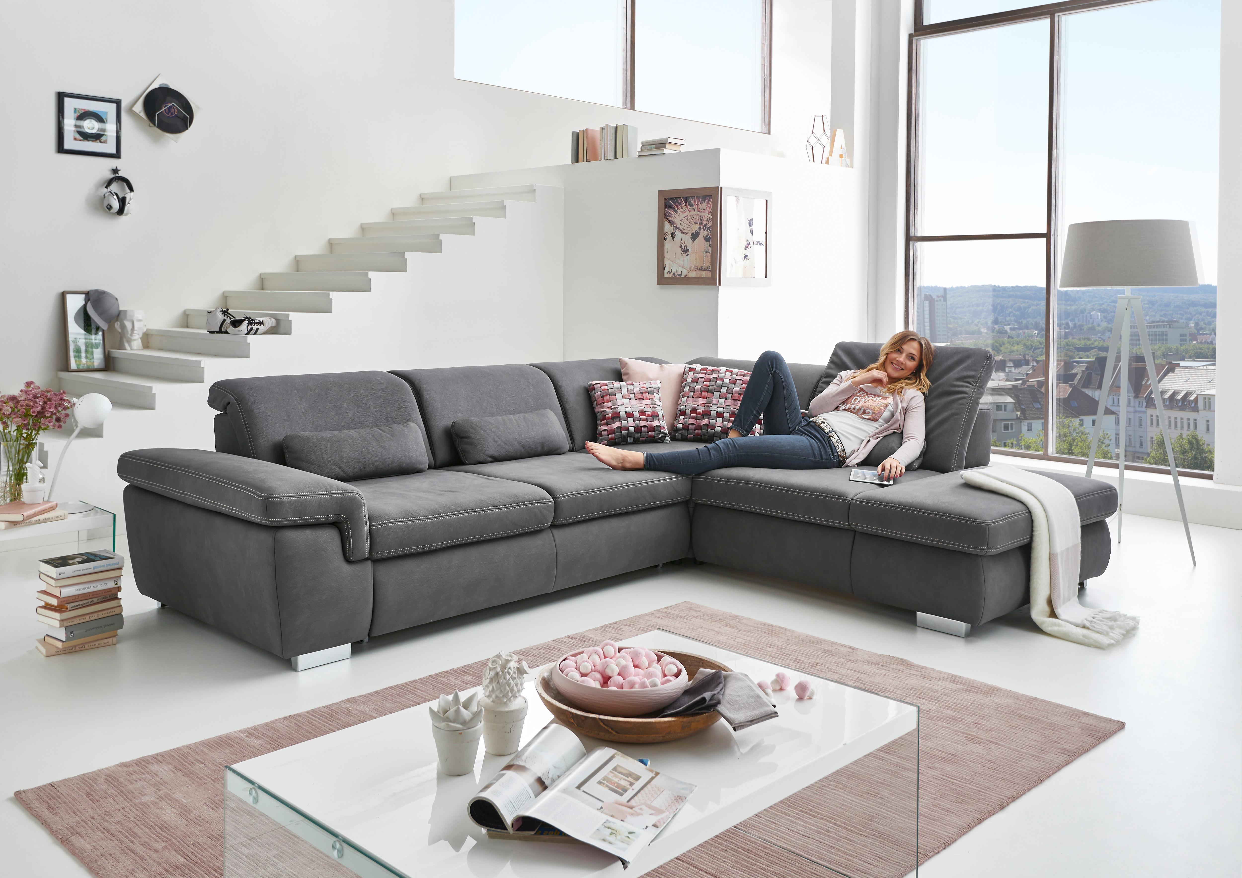 Sedežna Garnitura Antaris Mini -Top- Z Relax Funkcijo - siva/bež, Moderno, kovina/tekstil (260/320cm) - Top ponudba