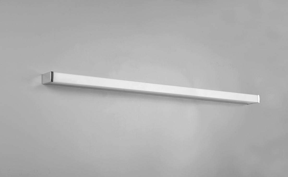 LED-Wandleuchte Fabio in Weiß/Chrom max. 22 Watt - Chromfarben/Weiß, Basics, Kunststoff/Metall (3,8/120/7,9cm) - Trio Leuchten