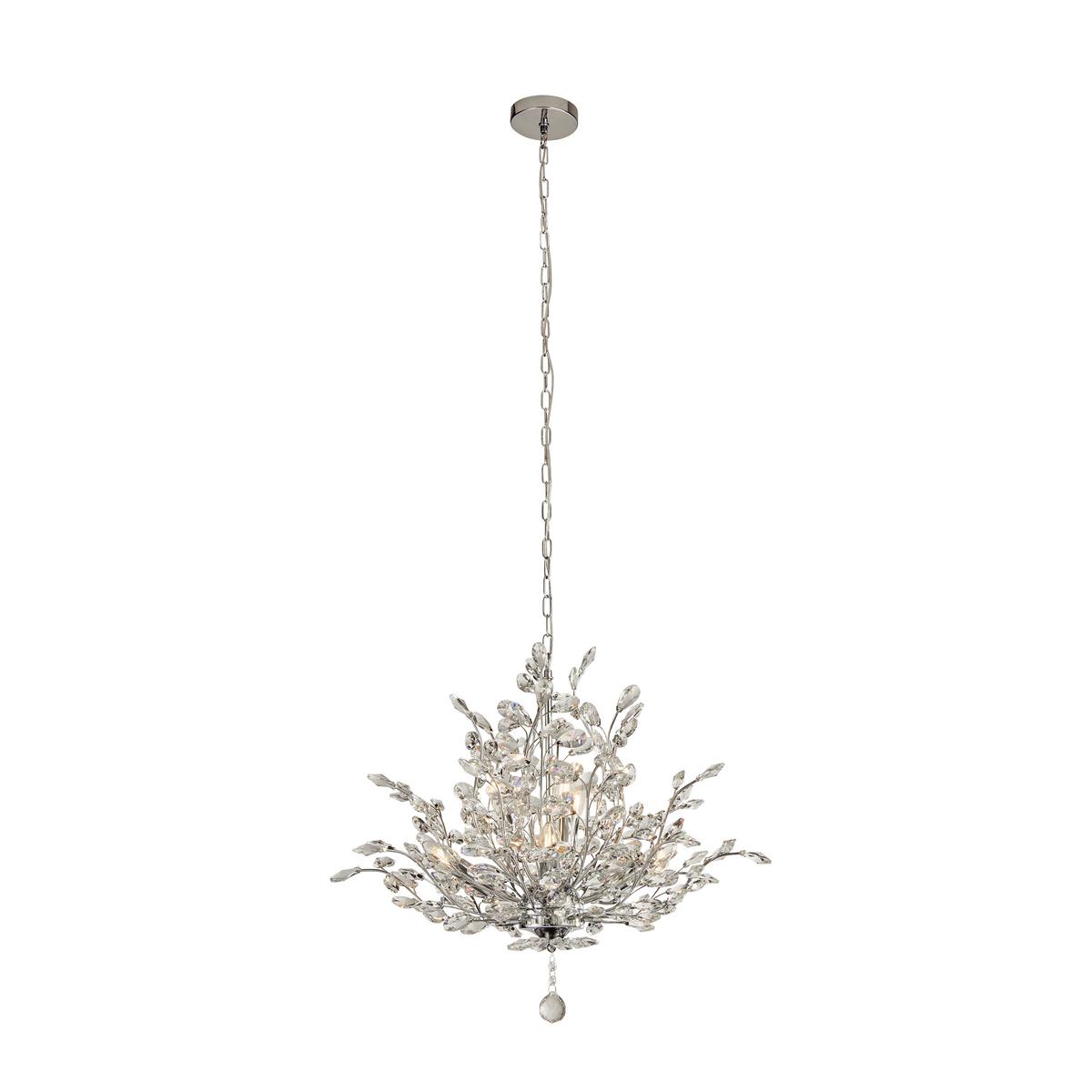 Kristály Függőlámpa Bouquet 8807-7cc - krómszínű, Design, üveg/fém (68/150cm)