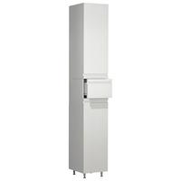 HOCHSCHRANK SILORA - Weiss/Silberfarben, Modern, Holzwerkstoff/Kunststoff (30/180/31,6cm) - MID.YOU