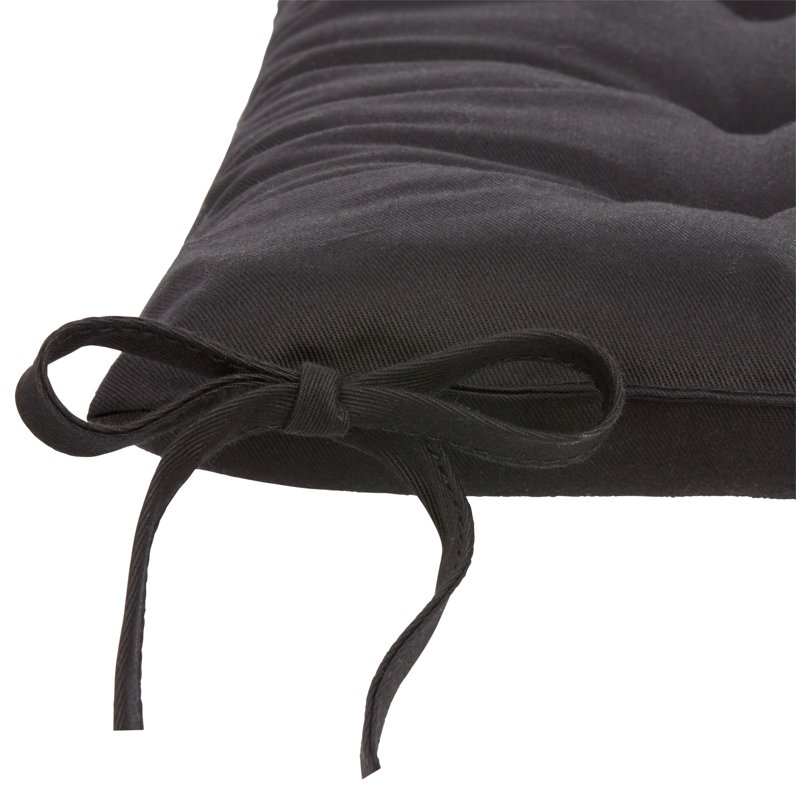 Sitzkissen Lola in Schwarz - Schwarz, KONVENTIONELL (40/40/4cm) - Mömax