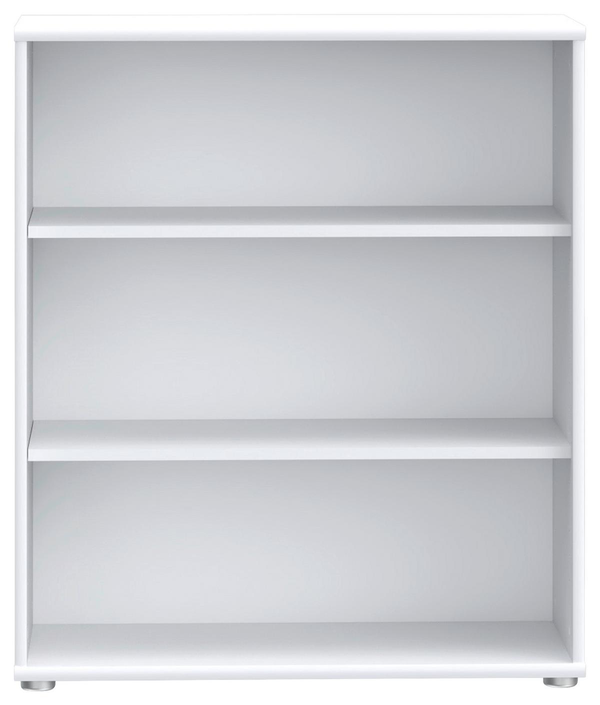 REGAŁ TEMPRA 2 - biały/kolor aluminiowy, Design, materiał drewnopochodny (73,7/85,5/34,8cm)