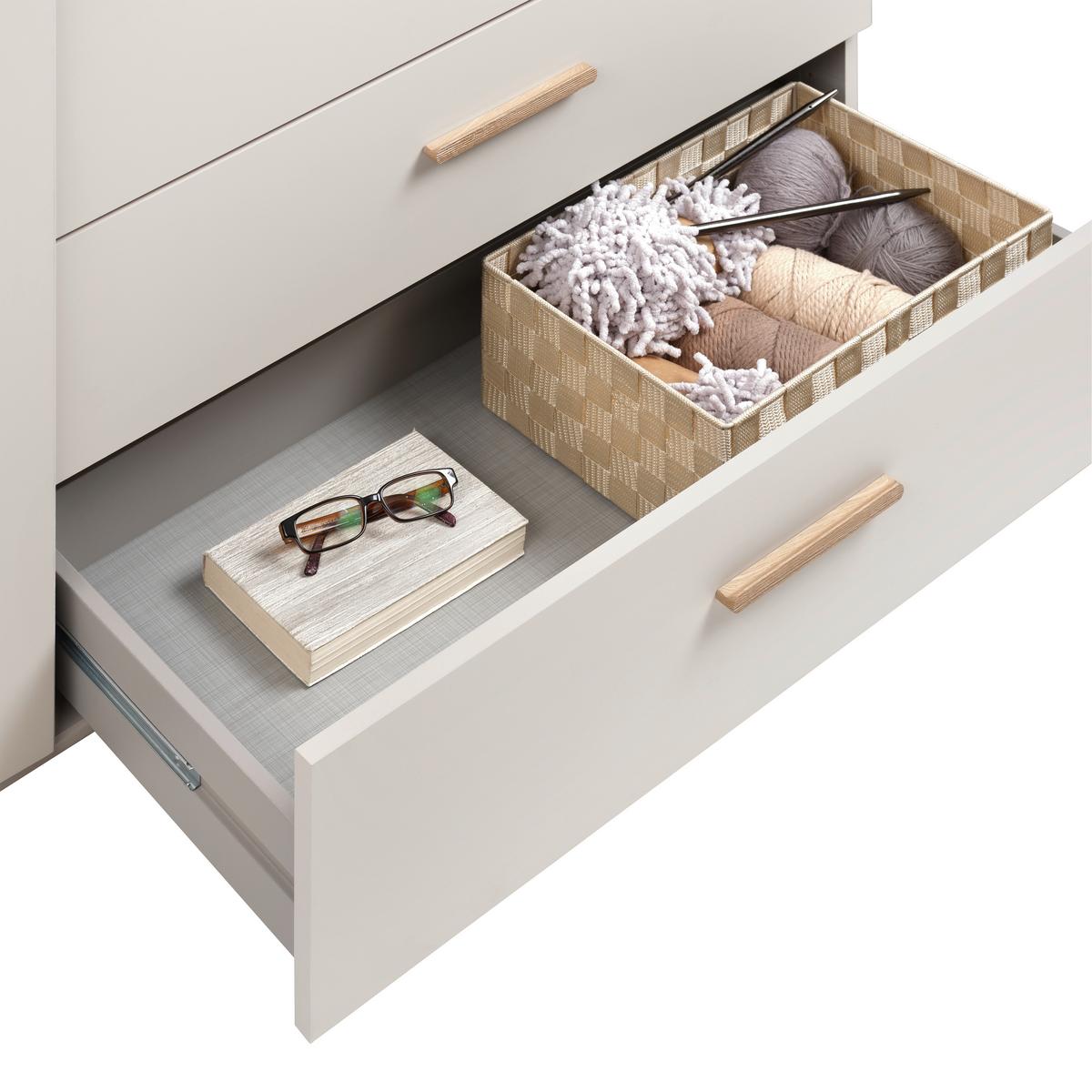 Kommode Lumio Kaschmir/Eiche Artisan - Kaschmir/Schwarz, KONVENTIONELL, Holzwerkstoff/Kunststoff (130/83/41cm) - Mömax