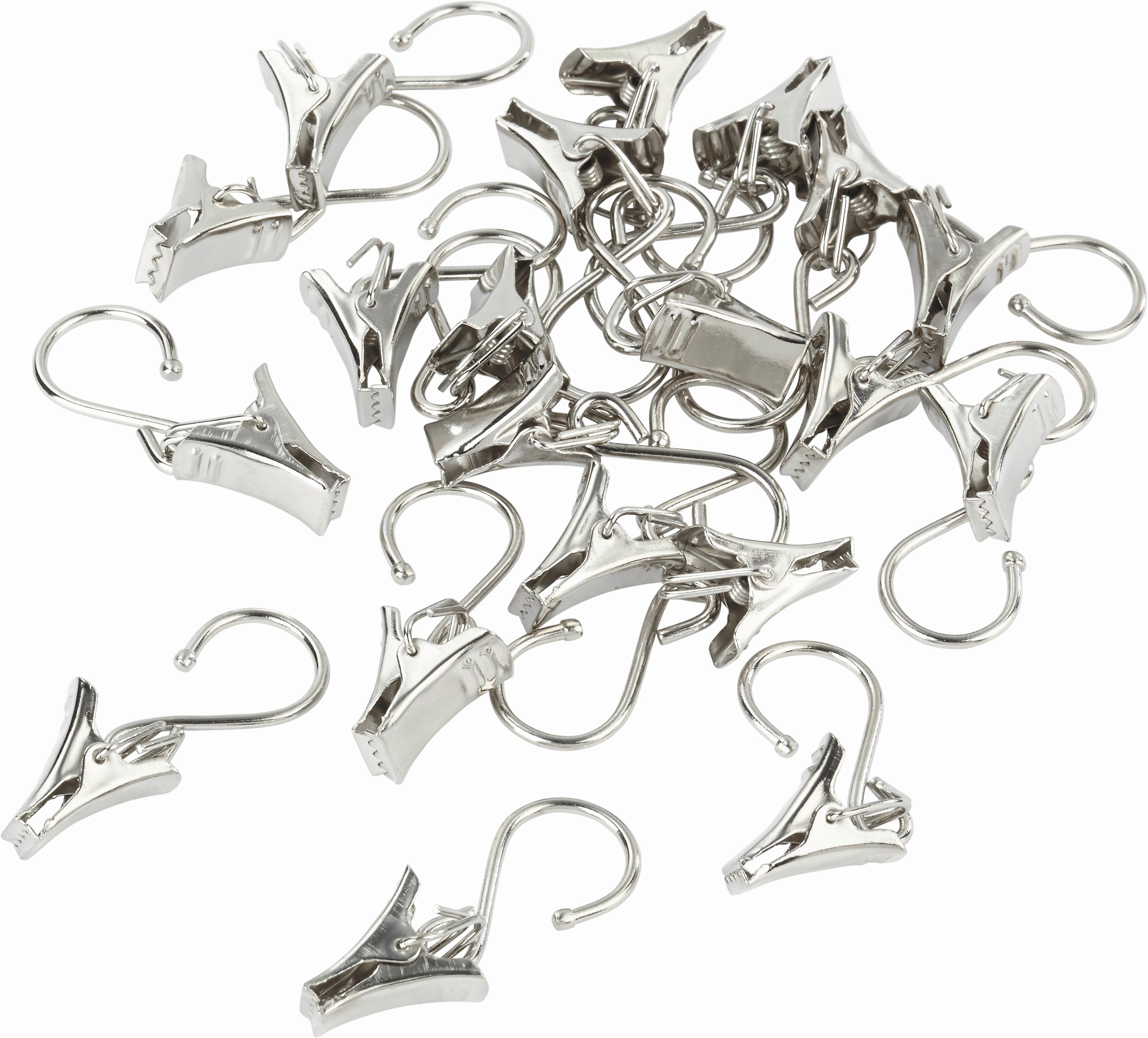 Seilklemme Klaus aus Metall, 20 Stk. - Nickelfarben, Metall (4.5cm) - Modern Living