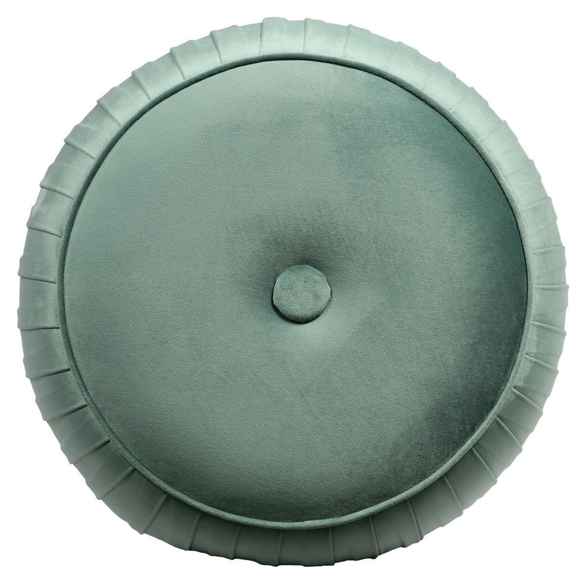 HOCKER LILJE 100 - Goldfarben/Mintgrün, Design, Textil/Metall (43/42cm) - Kayoom