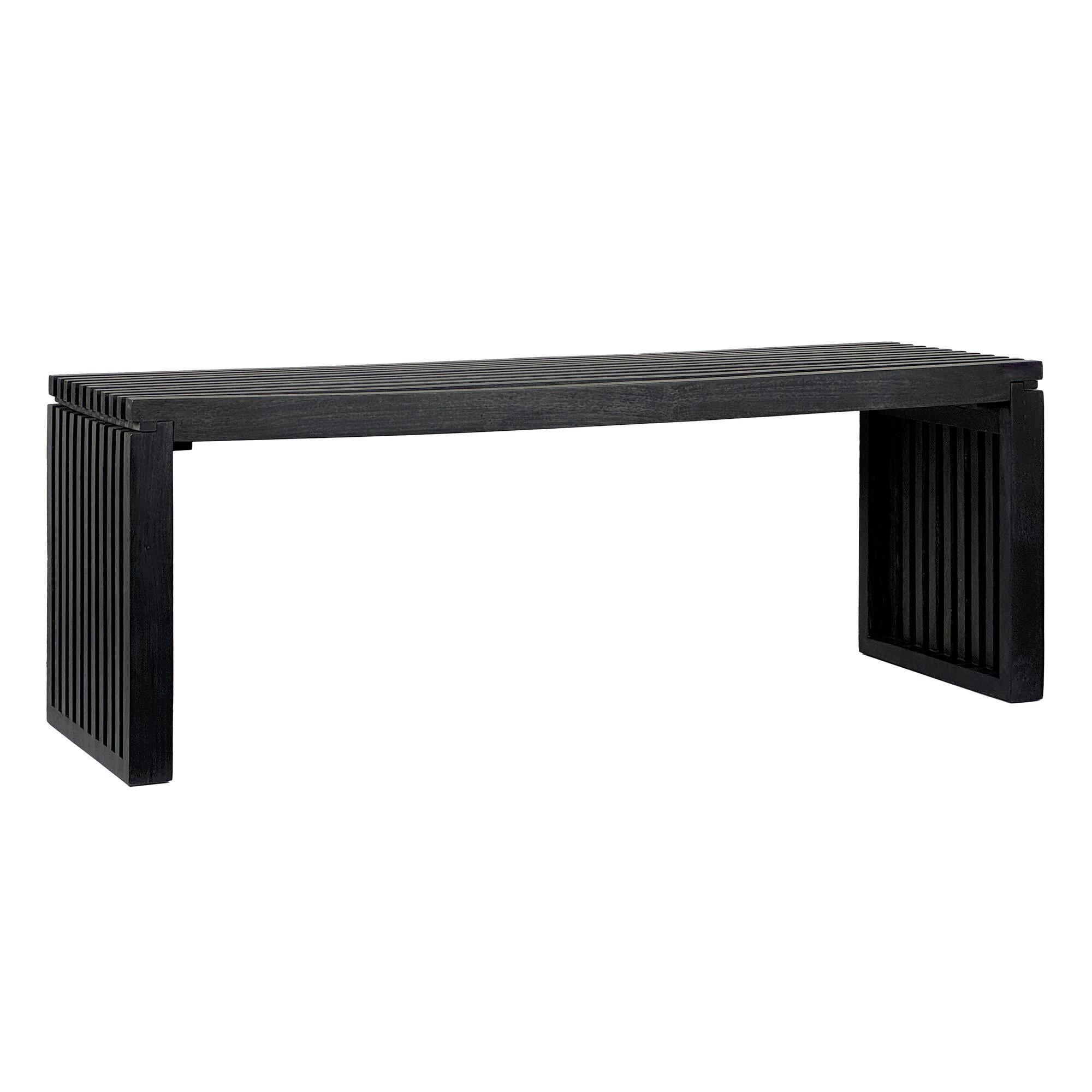 Sitzbank Sitzbank Schwarz - Schwarz, Design, Holz (120/45/35cm) - MID.YOU