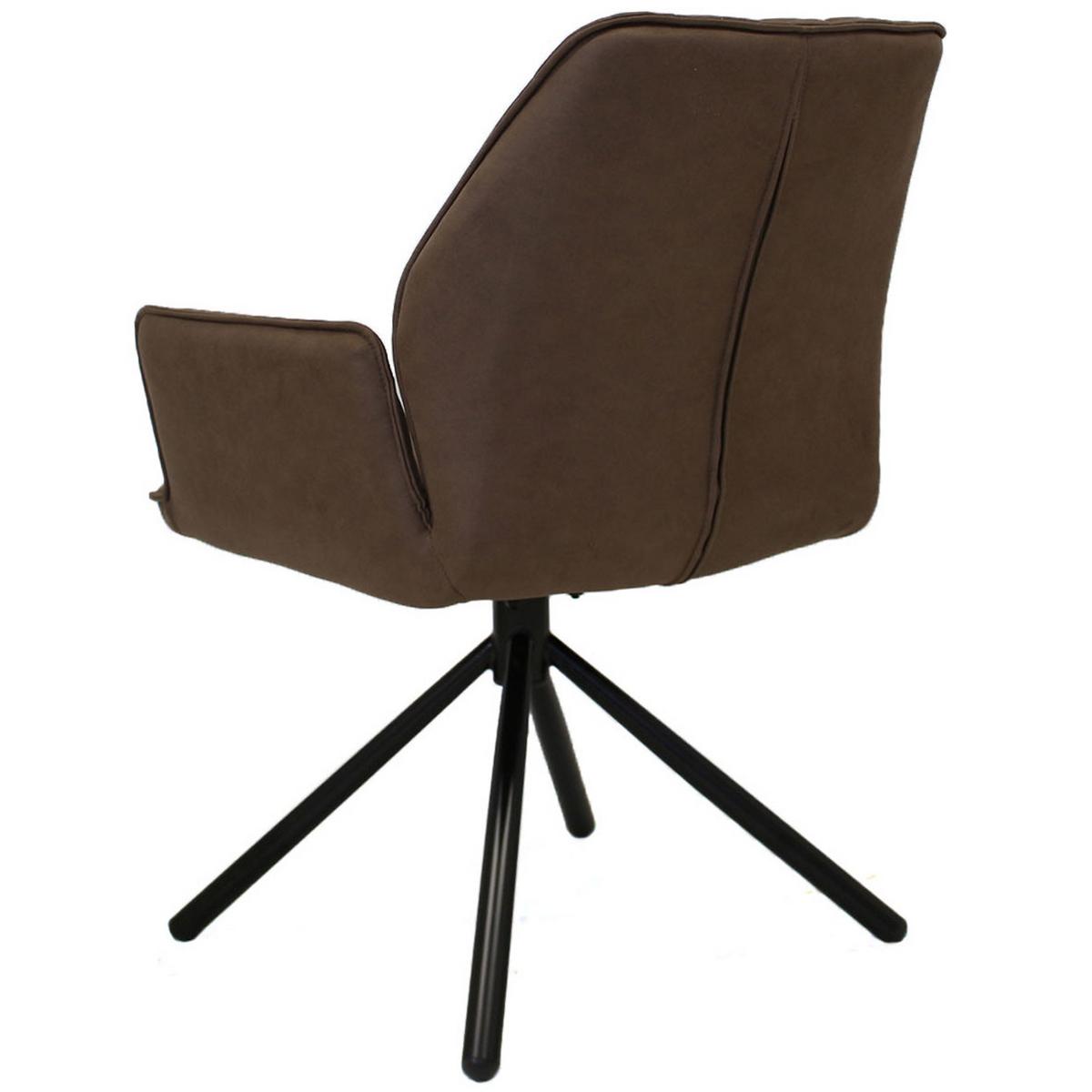 Armlehnstuhl Donny ca. 58x92 cm Taupe - Taupe/Schwarz, LIFESTYLE, Textil/Metall (58/92/52cm) - MID.YOU