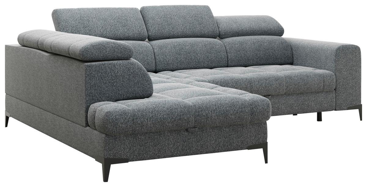 Kutna Garnitura Mason - tamno siva/crna, Moderno (211/99/271cm) - Modern Living