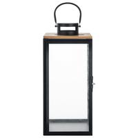 Laterna Pure - črna, kovina/steklo (20,5/48,5/21,5cm) - Premium Living