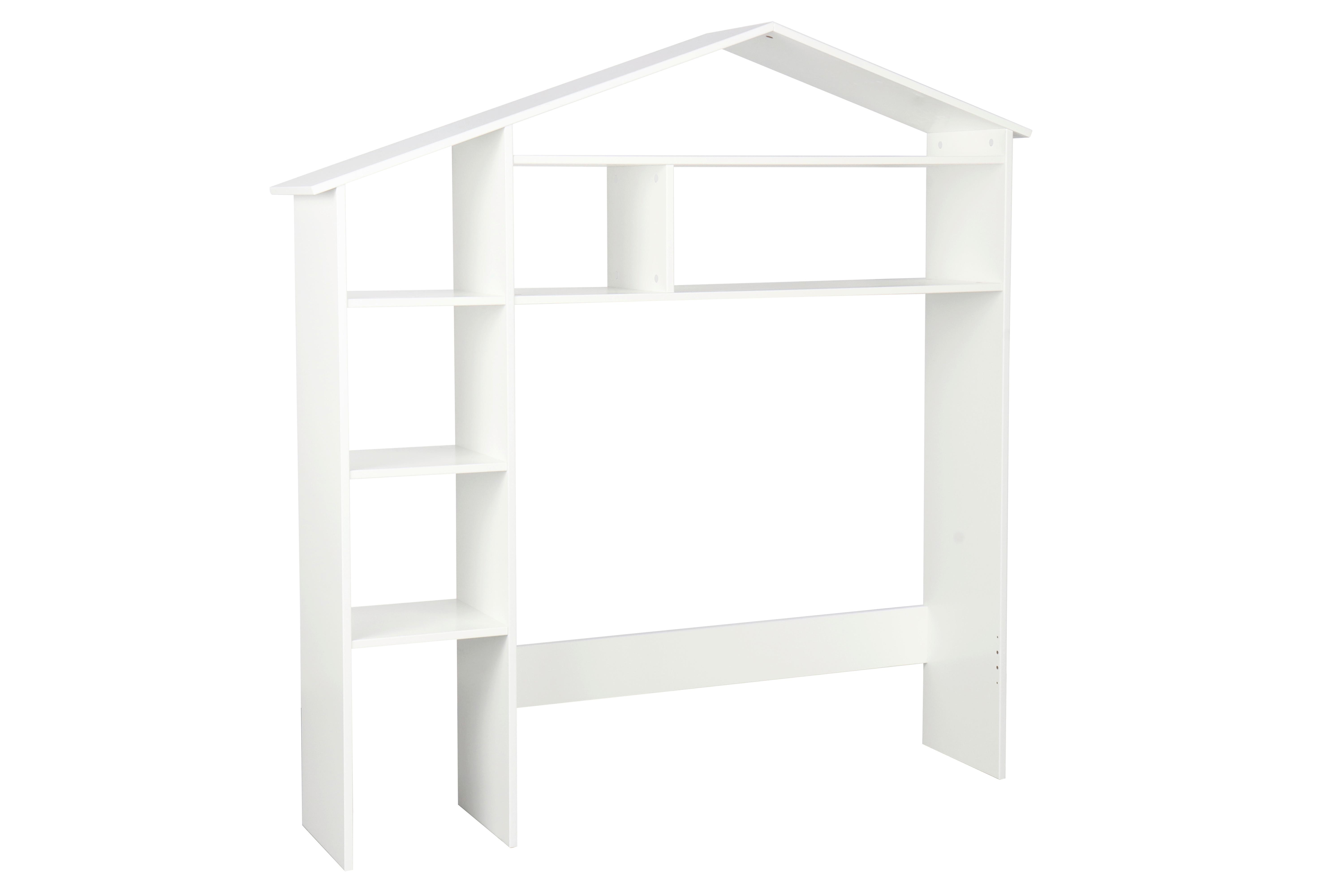 Überbauregal in Hausform Weiß - Weiß, Design, Holz/Holzwerkstoff (148/155/31cm) - Livetastic