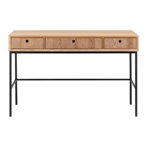 Konsolentisch Holz "Milano", ca. 120x40 cm, Esche - Eschefarben, MODERN, Holz/Metall (120/40/77cm) - Bessagi Home