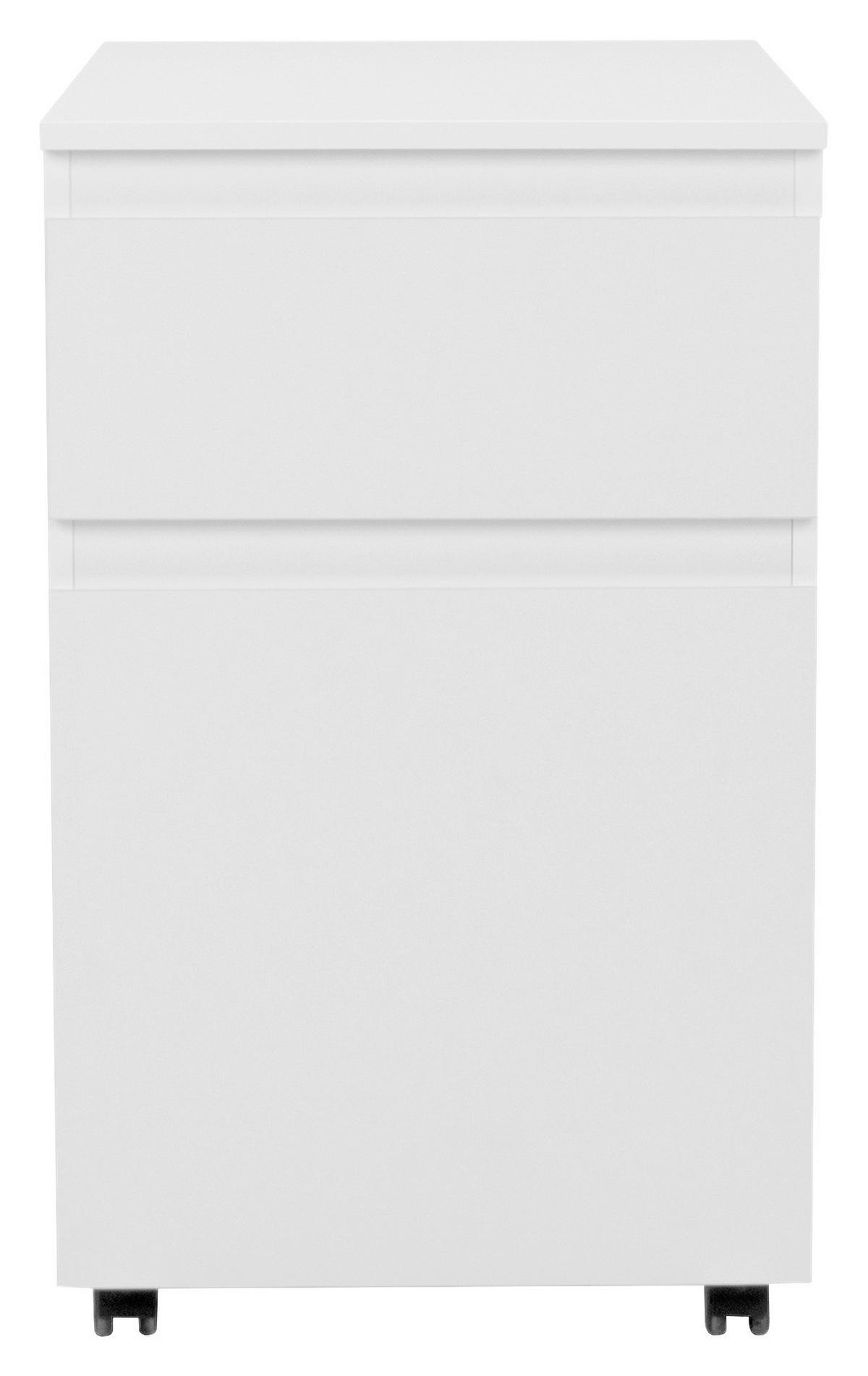 KONTENER NA KÓŁKACH IMAGE 31 - biały, Konventionell, materiał drewnopochodny/tworzywo sztuczne (44/73/52cm) - MID.YOU