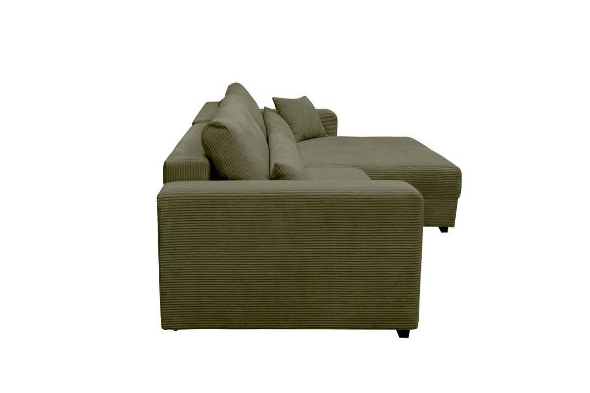 Kutna Garnitura Xela - Khaki/crna, Moderno, tekstil (265/170cm) - Modern Living