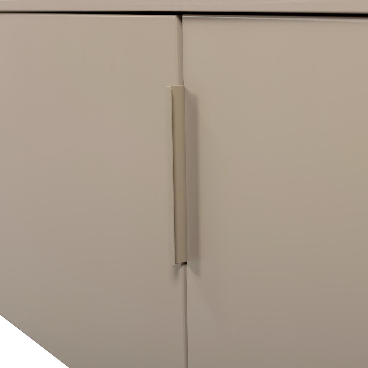 LOWBOARD Gunnar Schlammfarben B: 200cm - Schlammfarben/Schwarz, Design, Holz/Metall (200/56/44cm) - Livetastic