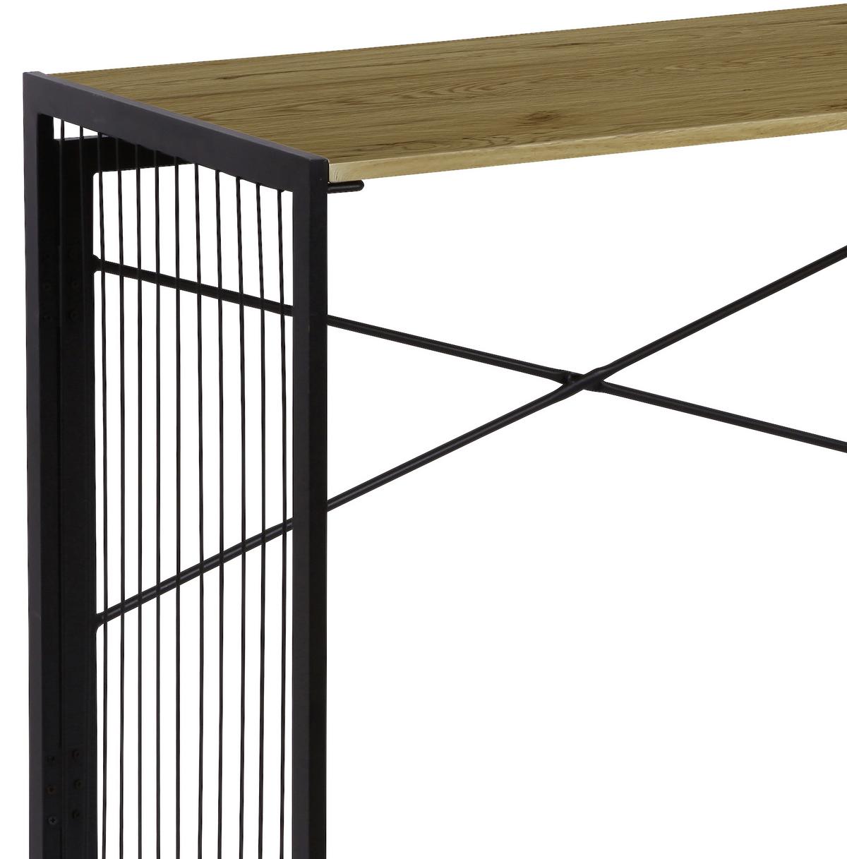 Radni Stol Klapp - boje hrasta/crna, Moderno, drvni materijal/metal (100/75/50cm) - Modern Living